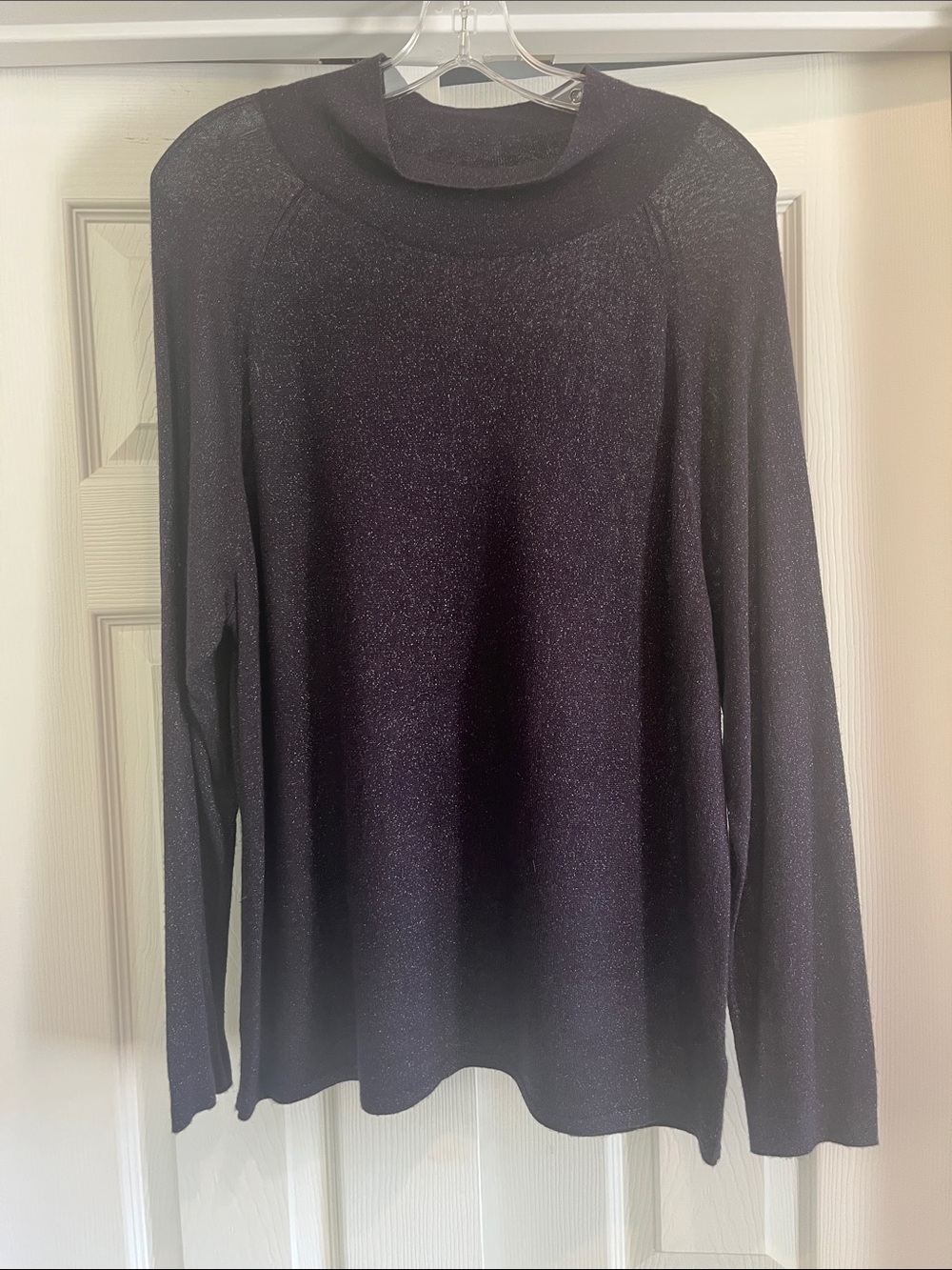 NIC+ZOE Purple Cowl Neck Sweater